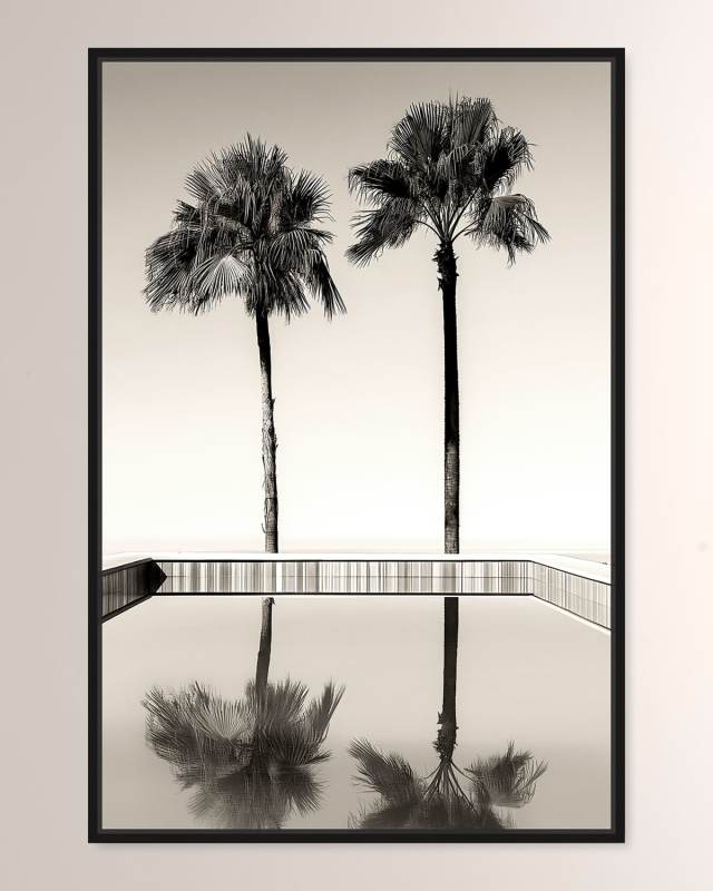 "Two Palms" Framed Art Print on Acrylic